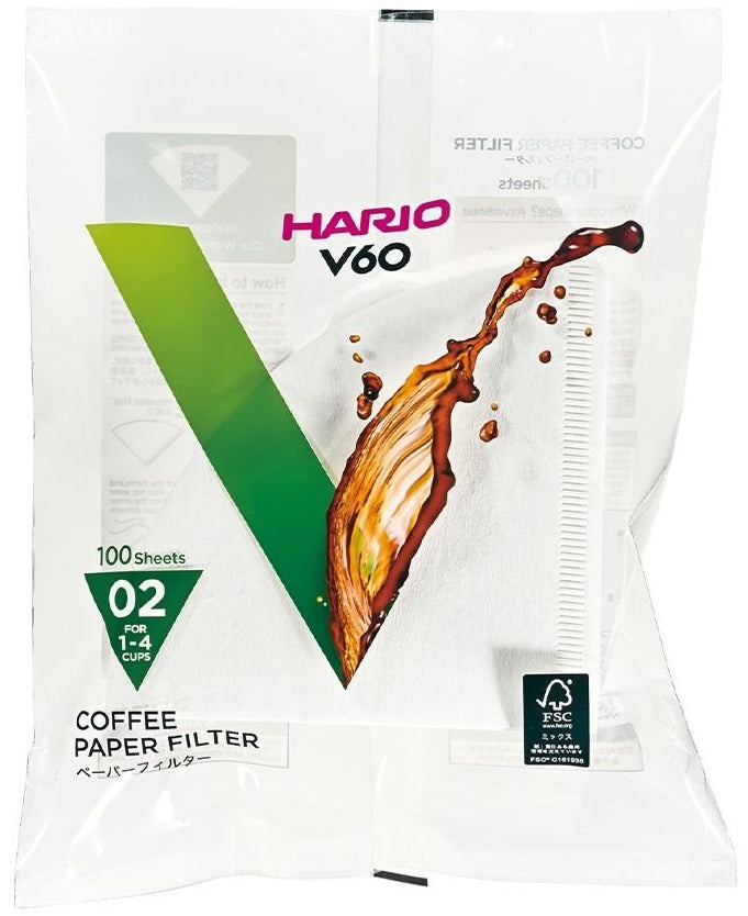 Hario V60 suodatinpaperi koko 02, 100 kpl
