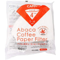 CAFEC Abaca Cone Shaped Coffee Paper Filter suodatinpaperi 4 kuppia, valkoinen 100 kpl