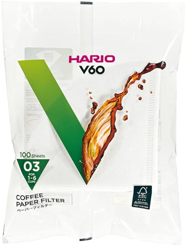 Hario V60 suodatinpaperi koko 03, 100 kpl