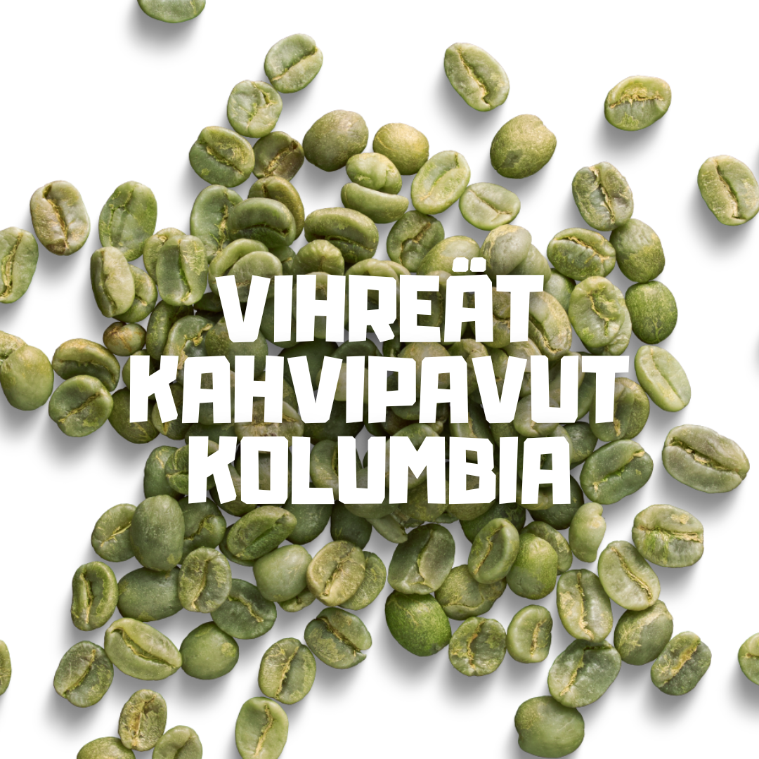 Vihreät kahvipavut Kolumbia
